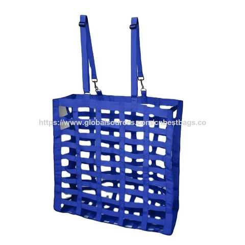 Bolsa de alimentación para caballos con heno, con cuatro lados de malla - Bolsa de red para heno
