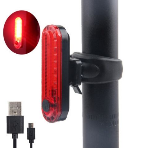 Conjunto de luzes de bicicleta recarregáveis USB super brilhantes dianteira e traseira, lâmpadas à prova d'água para segurança no ciclismo
