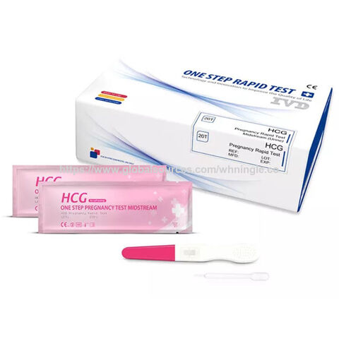 Prueba de Embarazo HCG en Orina de Un Paso para Mujeres / Prueba de Embarazo de Flujo Medio