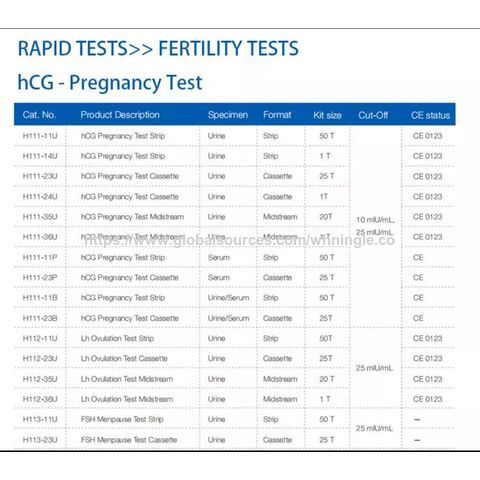 Prueba de Embarazo HCG en Orina de Un Paso para Mujeres / Prueba de Embarazo de Flujo Medio