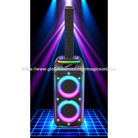 Nouvelles enceintes de karaoké DJ professionnelles à double ligne de basses puissantes pour usage privé