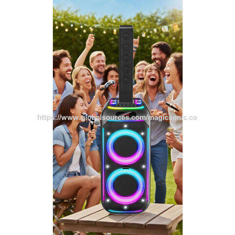 Nouvelles enceintes de karaoké DJ professionnelles à double ligne de basses puissantes pour usage privé