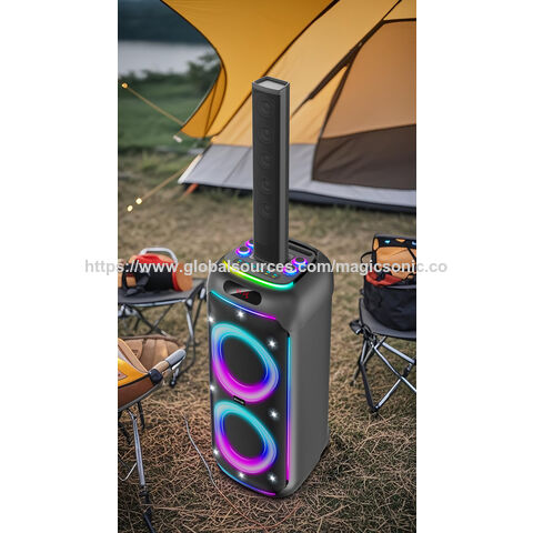 Nouvelles enceintes de karaoké DJ professionnelles à double ligne de basses puissantes pour usage privé