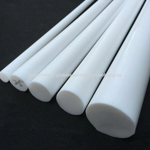 Fabricante Chino 100% Virgen Extruido Relleno PTFE Materia Prima Blanco PTFE Plástico Barra Redonda