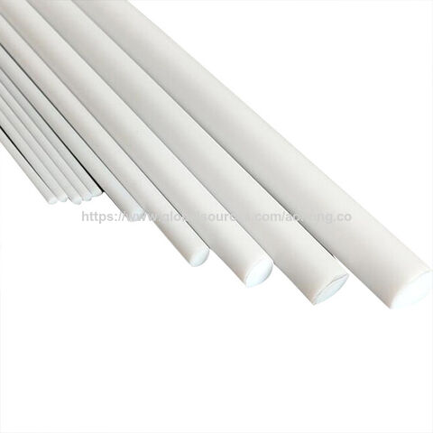 Fabricante Chino 100% Virgen Extruido Relleno PTFE Materia Prima Blanco PTFE Plástico Barra Redonda