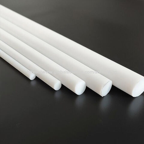 Fabricante Chino 100% Virgen Extruido Relleno PTFE Materia Prima Blanco PTFE Plástico Barra Redonda