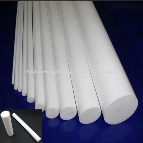 Fabricante Chino 100% Virgen Extruido Relleno PTFE Materia Prima Blanco PTFE Plástico Barra Redonda