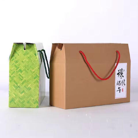 Anpassbare Hartkarton-Wellpappkartons mit Seilgriff, recycelten Materialien, Mattlaminierung und Prägung für Obstverpackungen