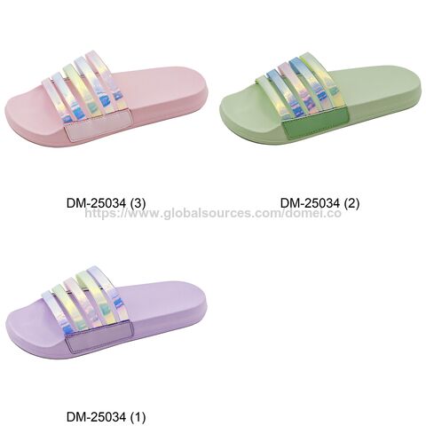 Neuer Trend: Flache Damen-Pantoletten, Sommer-EVA-Sandalen mit modischem Obermaterial-Design
