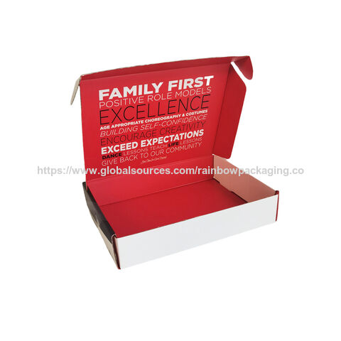 Boîte de Présentation en Carton Ondulé Pliable avec Logo Personnalisé et Impression Arc-en-ciel pour Emballage