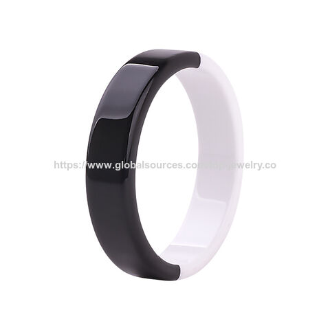 Pulseira de resina redonda da moda, cores duplas misturadas, OEM, com auditoria BSCI Sedex 4P SA8000