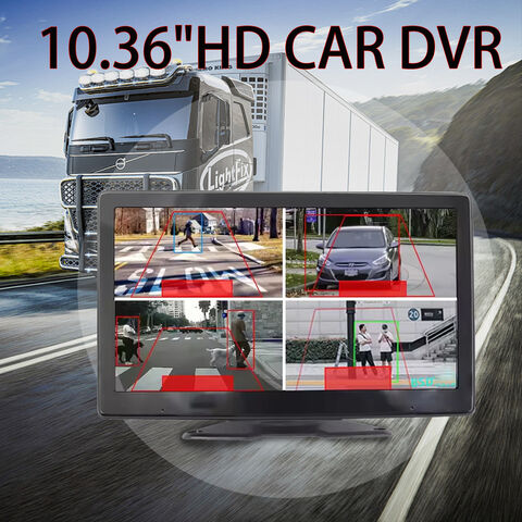 10,36-Zoll-Touchscreen 1080P AHD IP69K Wasserdichtes 4-Kanal-Bildschirm-Kamera-KI-BSD-Spezialfahrzeug-LKW-Überwachungssystem