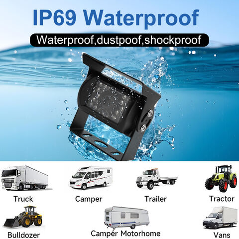 10,36-Zoll-Touchscreen 1080P AHD IP69K Wasserdichtes 4-Kanal-Bildschirm-Kamera-KI-BSD-Spezialfahrzeug-LKW-Überwachungssystem