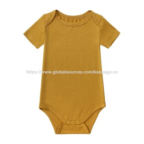 Pijama Unisex para Recién Nacido de Bambú y Spandex, Manga Corta con Botones, Mameluco Enterizo para Bebé