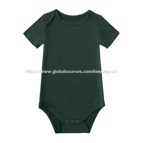 Pijama Unisex para Recién Nacido de Bambú y Spandex, Manga Corta con Botones, Mameluco Enterizo para Bebé