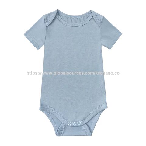 Pijama Unisex para Recién Nacido de Bambú y Spandex, Manga Corta con Botones, Mameluco Enterizo para Bebé