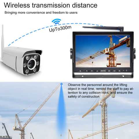 30x Zoom Auto Rückfahr-Funkkamera-Monitorsystem 300m Sendeturm Kran Kamera Überwachungssystem Ausgestattet mit magnetischer Anziehungsbatterie