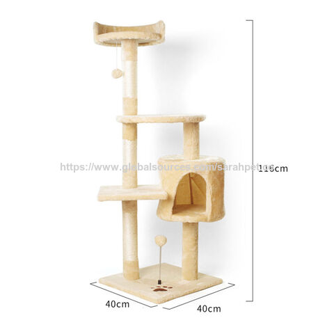 Arbre à Chat avec Niche, Poteaux à Griffer en Sisal & Plateformes de Saut à Prix d'Usine - Meubles pour Chats Multi-Niveaux Robustes pour Grands Chats