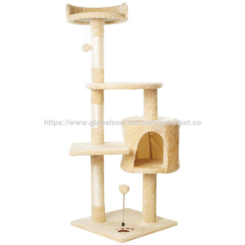 Arbre à Chat avec Niche, Poteaux à Griffer en Sisal & Plateformes de Saut à Prix d'Usine - Meubles pour Chats Multi-Niveaux Robustes pour Grands Chats