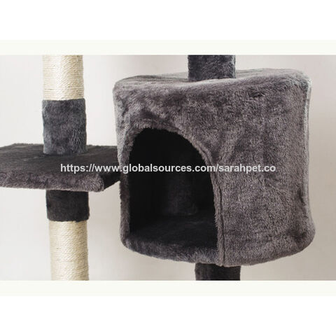 Arbre à Chat avec Niche, Poteaux à Griffer en Sisal & Plateformes de Saut à Prix d'Usine - Meubles pour Chats Multi-Niveaux Robustes pour Grands Chats