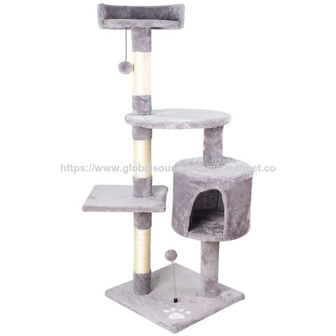 Arbre à Chat avec Niche, Poteaux à Griffer en Sisal & Plateformes de Saut à Prix d'Usine - Meubles pour Chats Multi-Niveaux Robustes pour Grands Chats