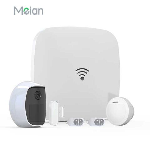 Drahtloses GSM-WLAN-Einbruchmeldesystem-Panel, kompatibel mit Alarmsirene, Fernbedienung, PIR-Detektor, Kamera, DIY Smart Home