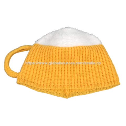 Chapeau de Bière OEM, Chapeau Tricoté Amusant pour Hommes et Femmes, Cadeaux Originaux pour les Amateurs de Bière, Anniversaire, Noël, Halloween, Festival