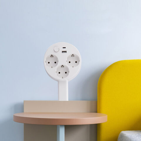 Ausziehbarer Wandsteckdosenleiste EU-Steckdosenadapter für hinter Sofas, Nachttische, Schreibtische OEM ODM