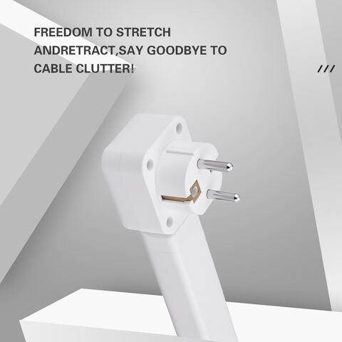 Ausziehbarer Wandsteckdosenleiste EU-Steckdosenadapter für hinter Sofas, Nachttische, Schreibtische OEM ODM
