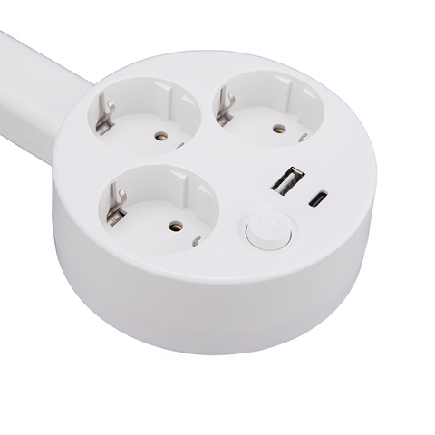 Ausziehbarer Wandsteckdosenleiste EU-Steckdosenadapter für hinter Sofas, Nachttische, Schreibtische OEM ODM