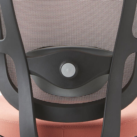 Chaise de bureau ergonomique de luxe en maille rouge à trois fonctions, dossier haut réglable pour ordinateur de direction