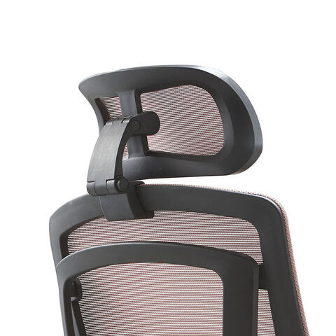 Chaise de bureau ergonomique de luxe en maille rouge à trois fonctions, dossier haut réglable pour ordinateur de direction