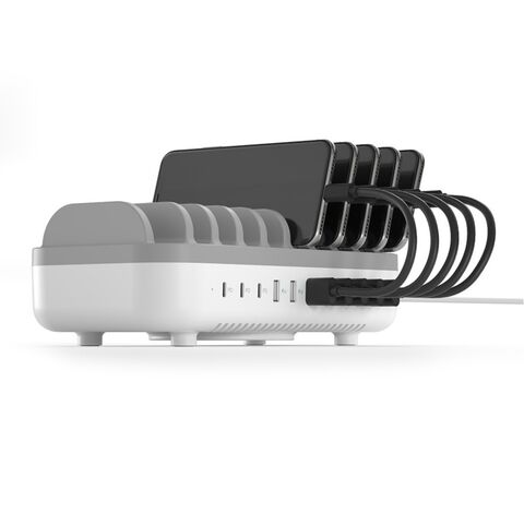 Estación de carga USB PD universal de 10 puertos para escritorio, electrónica, portátil y móvil, para múltiples dispositivos