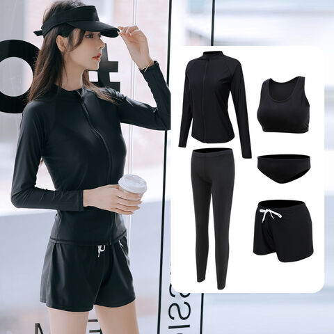 Ensemble de Plongée Femme Style Coréen Écologique, Veste Respirante, Short, Protection Solaire, Séchage Rapide, Combinaisons de Surf