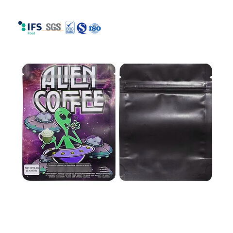 Benutzerdefinierte, digital bedruckte, lebensmittelechte Kaffee-Tee-Beutel aus Aluminiumfolie, drei Seiten versiegelt, Heißsiegel-Mini-Drip-Coffee-Beutel