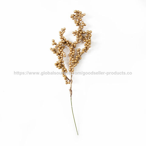 Beliebter Trend Weihnachtbaum Beeren Dekoration Simulation Yangmei Goldene Beerenstrauß Künstliche Pflanze Kranz Heimdekoration