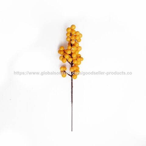 Beliebter Trend Weihnachtbaum Beeren Dekoration Simulation Yangmei Goldene Beerenstrauß Künstliche Pflanze Kranz Heimdekoration