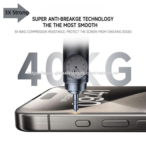 Erschütterungsfestes, wasserdichtes, hochtransparentes Schutzglas, blasenfrei, 3-fach verstärkt, 2.5D Displayschutzfolie für iPhone 16 Pro/17 Air