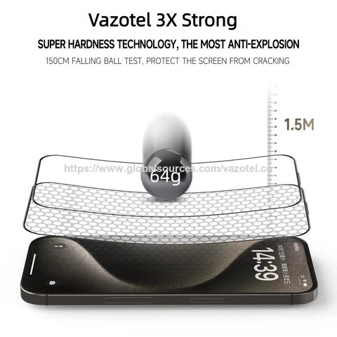 Erschütterungsfestes, wasserdichtes, hochtransparentes Schutzglas, blasenfrei, 3-fach verstärkt, 2.5D Displayschutzfolie für iPhone 16 Pro/17 Air
