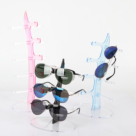 Exhibidor de gafas de sol de plástico, estante organizador de almacenamiento para gafas
