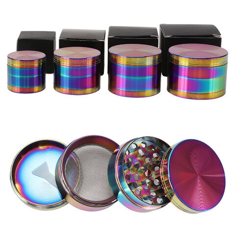 Vierschichtige, kundenspezifische Grinder aus Zinklegierung für gerollte Blätter, Grinder Großhandel, Grinder mit scharfen Zähnen für gerollte Blätter