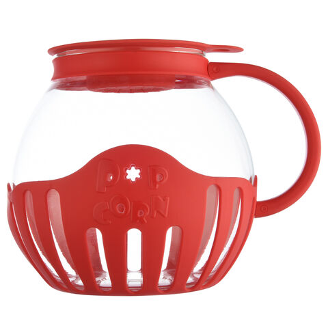 Microwave Popcorn Popper Bowl with Heat Resistant Glass for Home Kitchen