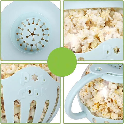 Microwave Popcorn Popper Bowl with Heat Resistant Glass for Home Kitchen