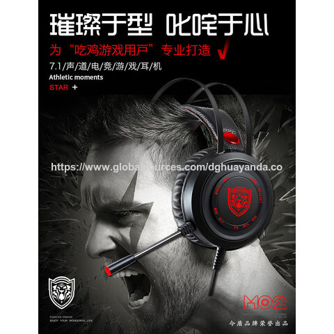 Casque Gaming JINDUN M02, Casque de Jeu RGB à LED 7 Couleurs, Vente Chaude