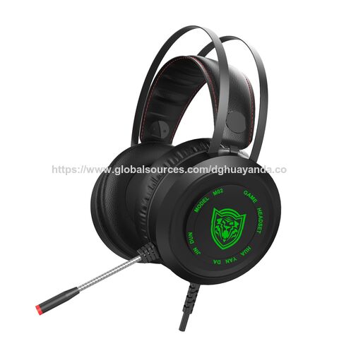 Casque Gaming JINDUN M02, Casque de Jeu RGB à LED 7 Couleurs, Vente Chaude