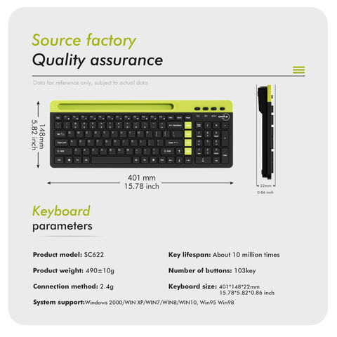 Mini teclado numérico sem fio BT fino e leve, combo de rato, membrana roxa preta, interface UK, periféricos para computador portátil