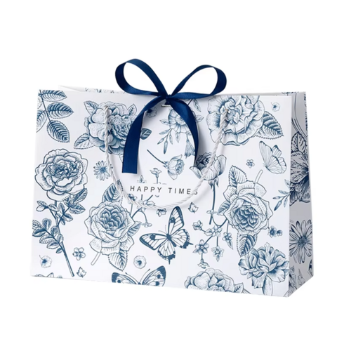 Nouveautés : Sacs Cadeaux en Papier Imprimés Écologiques Personnalisés avec Poignées - Sacs Shopping Personnalisés