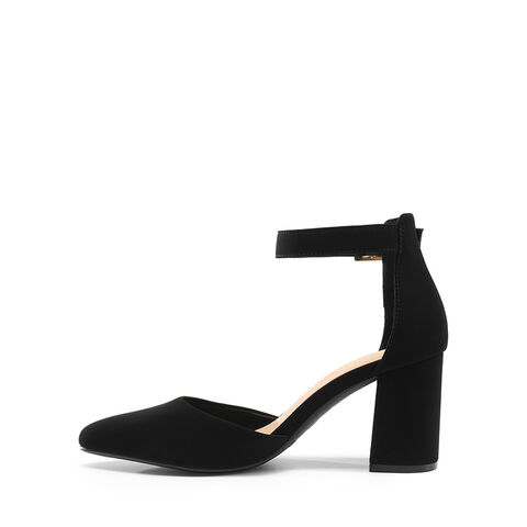 ODM/OEM Venta al por mayor AKH3 W-1 Zapatos de tacón grueso y punta fina elegantes para mujer, para un uso cómodo durante todo el día