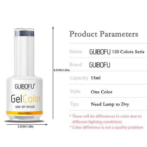 Ensemble de 6 Vernis à Ongles en Gel de 15ml avec Effet Pailleté. Kit de Conception d'Art d'Ongles DIY avec Vernis à Ongles en Gel UV Soak-Off. Gel Vernis à Ongles Pailleté