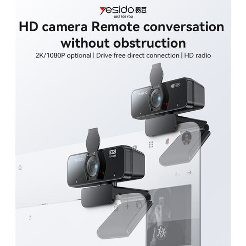 Yesido Cámara HD de 2 Millones de Píxeles con Rotación de 360°, 1080P, Micrófono Incorporado, Enfoque Automático, Cable USB de 1.5M